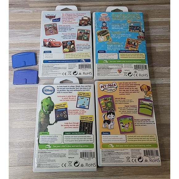 6 LeapFrog Leapster Game Cartridges Cars Wall E Thomas Engine Toy Story XMen - Picture 3 of 7